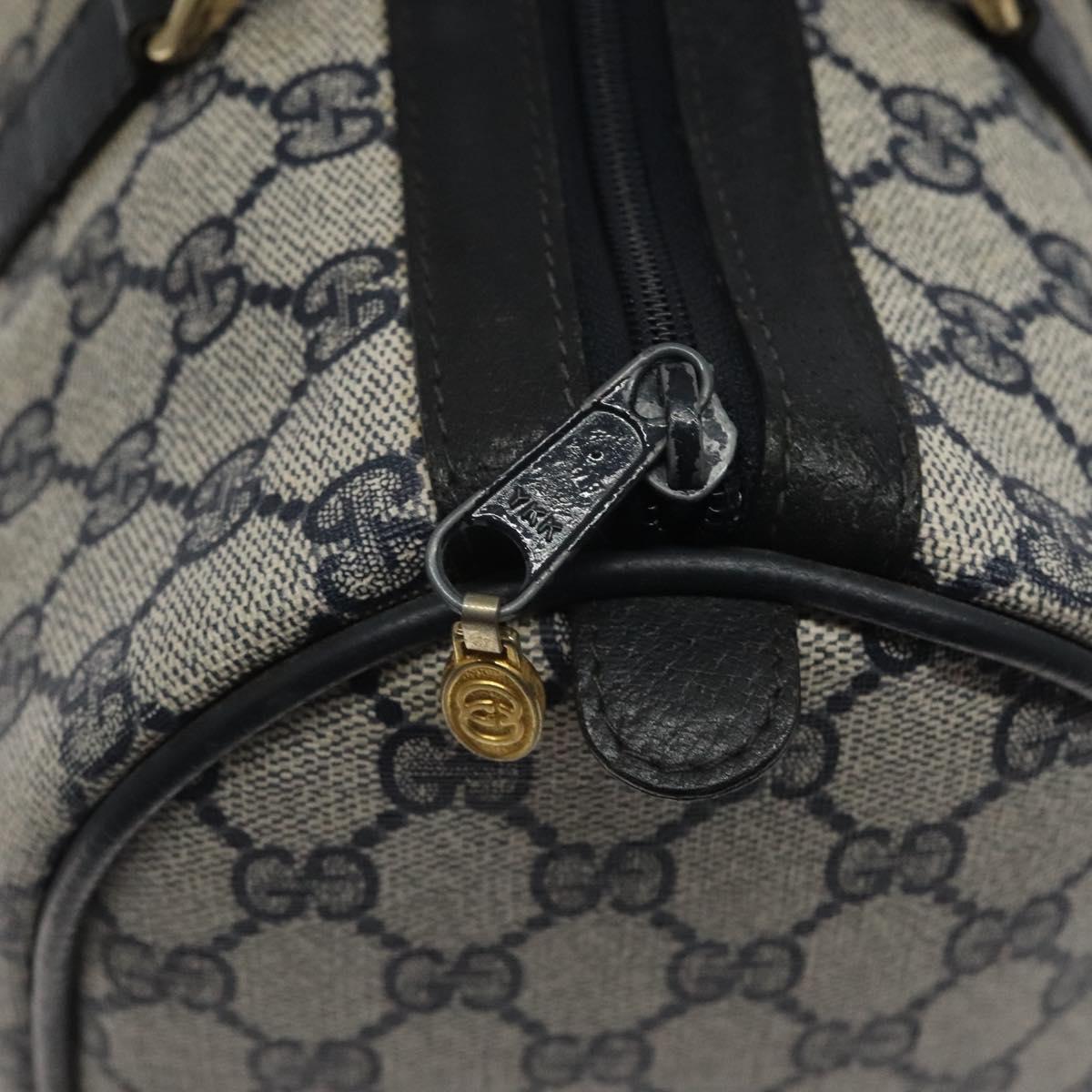 GG Supreme Sherry Line Boston Bag PVC Navy Gold 40 3842