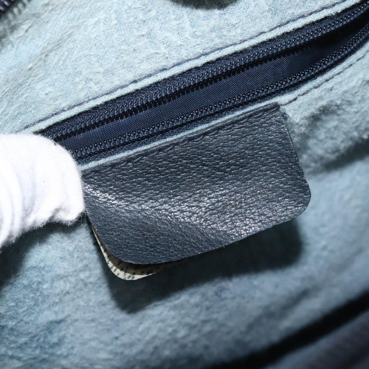 GG Supreme Sherry Line Boston Bag PVC Navy Gold 40 3842