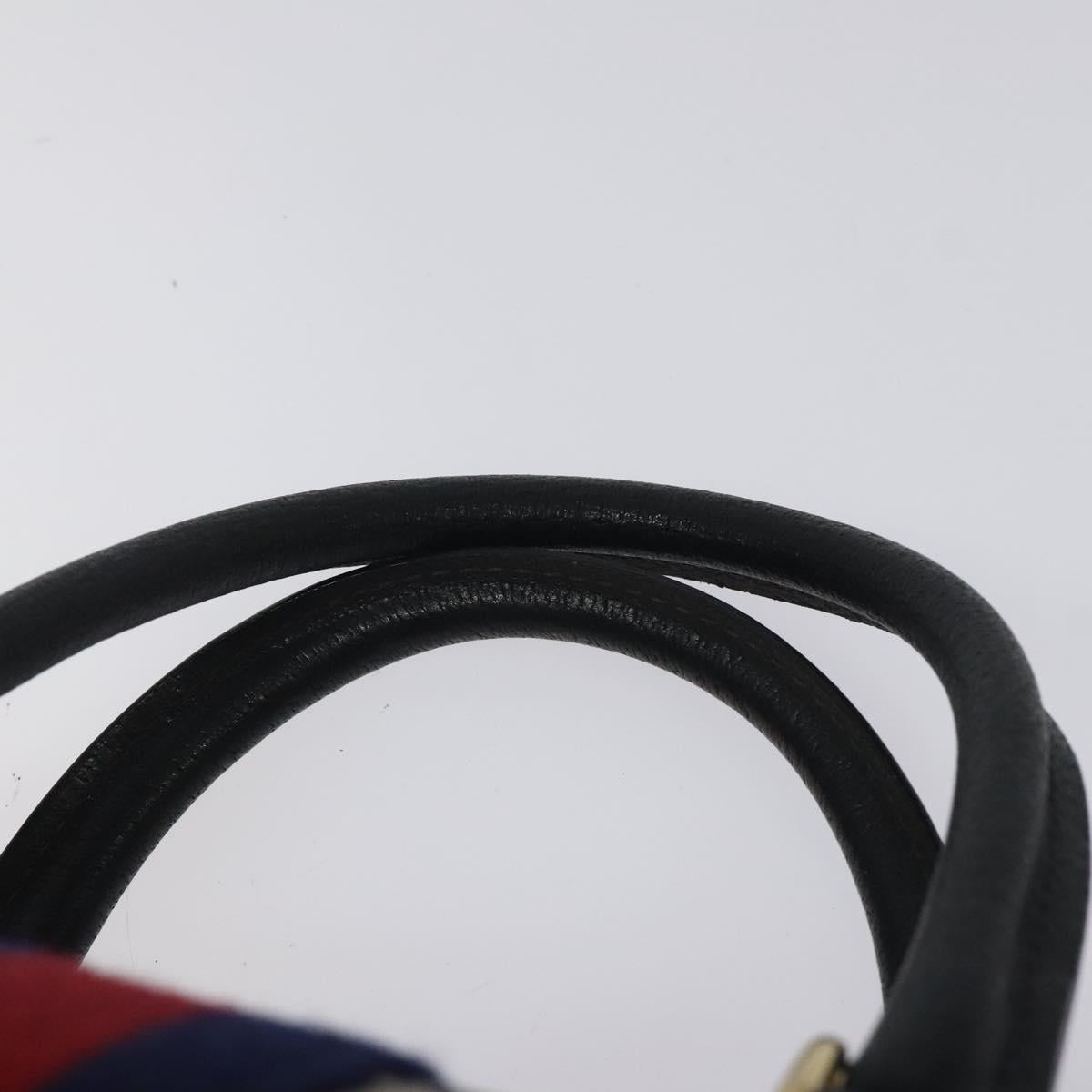 GG Supreme Sherry Line Boston Bag PVC Navy Gold 40 3842