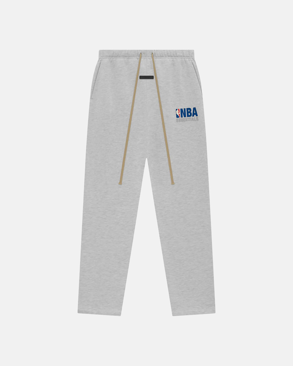 Essentials "Heather Oatmeal" applikoitu huppari (FW20)