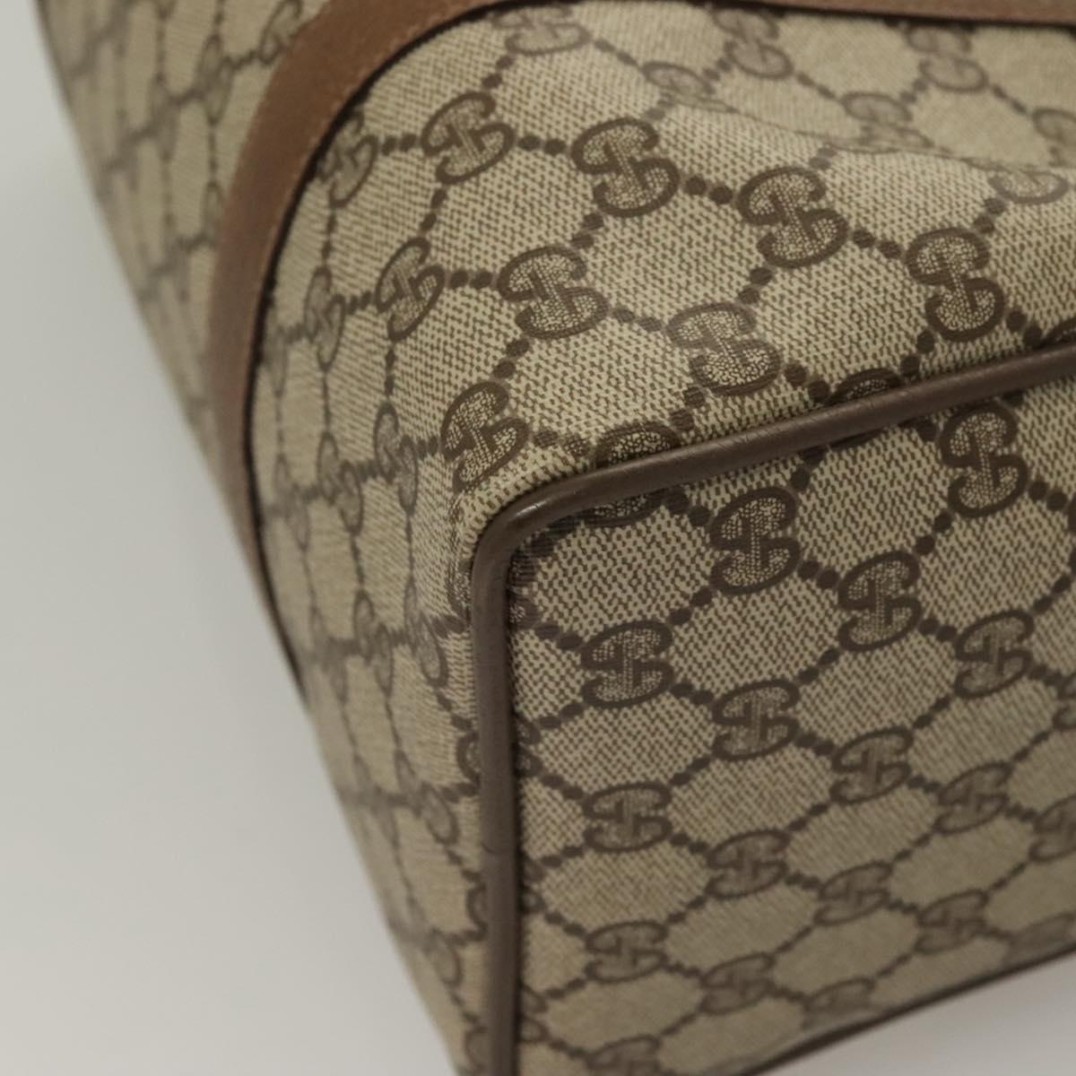 GG Supreme Web Sherry Line Hand Bag PVC Beige Gold