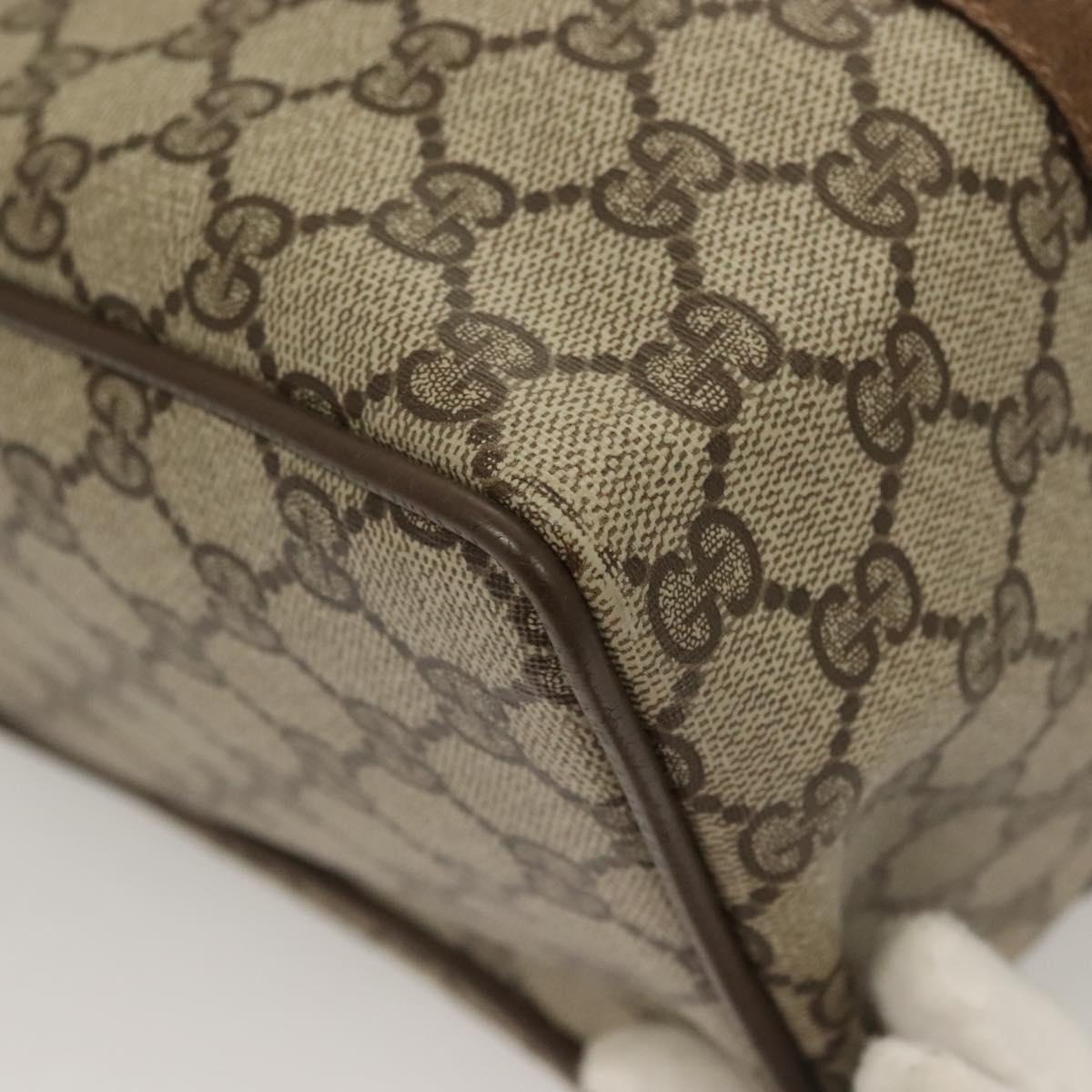 GG Supreme Web Sherry Line Hand Bag PVC Beige Gold