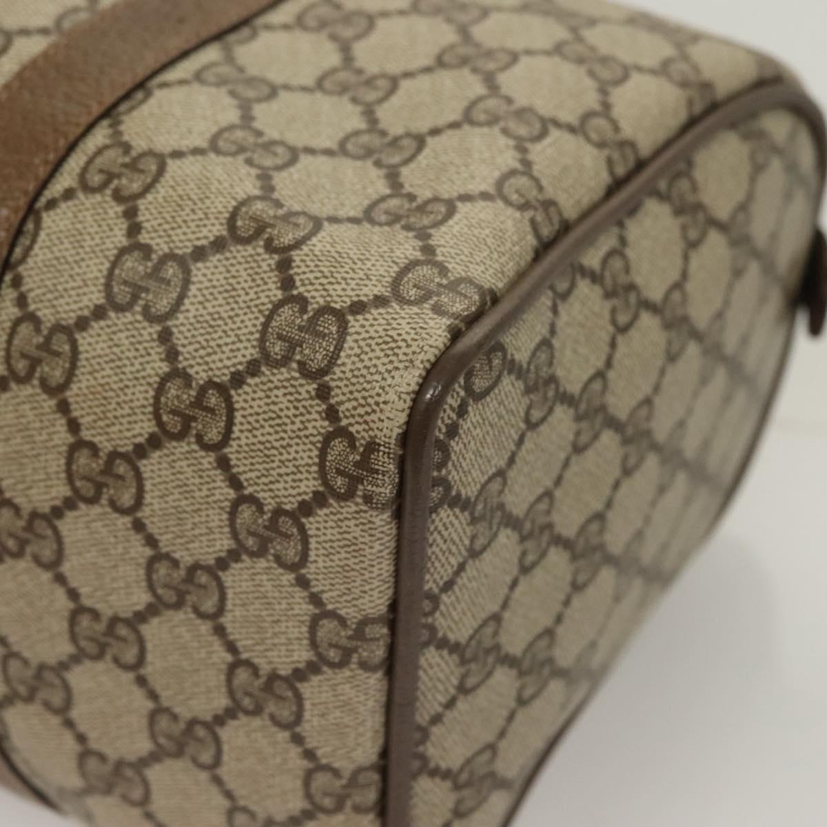 GG Supreme Web Sherry Line Hand Bag PVC Beige Gold
