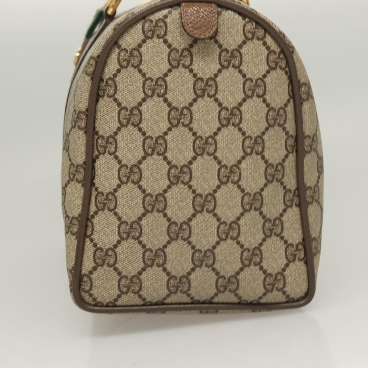 GG Supreme Web Sherry Line Hand Bag PVC Beige Gold