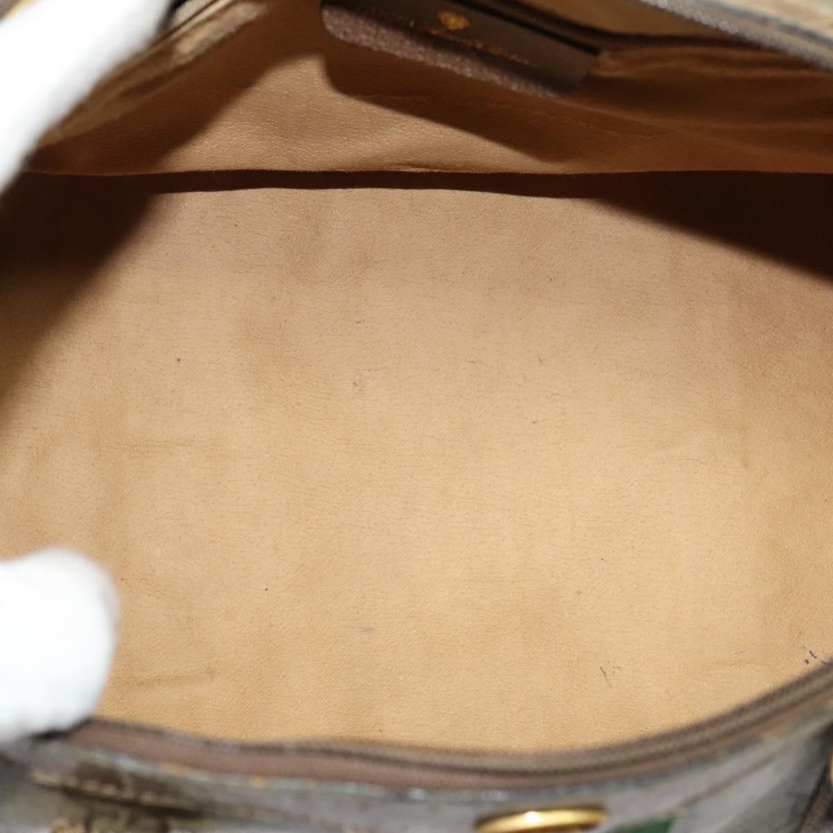 GG Supreme Web Sherry Line Hand Bag PVC Beige Red