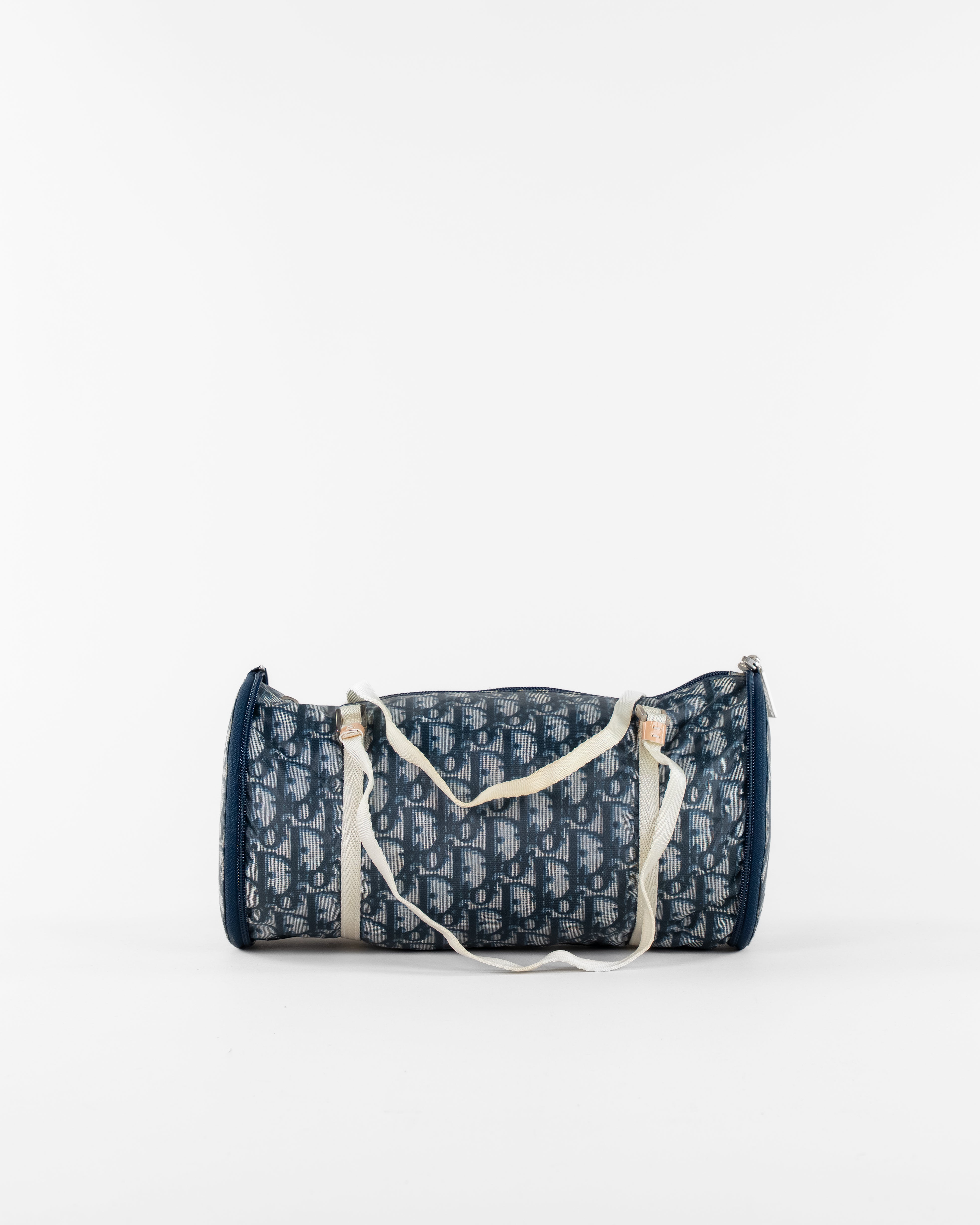 Trotter Canvas Hand Bag Navy Silver