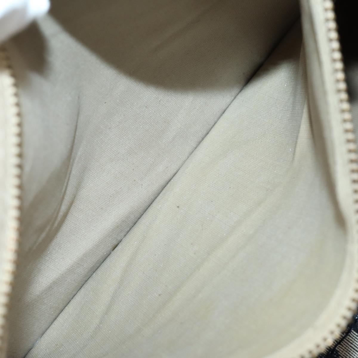 Trotter Canvas Boston Bag Navy Silver