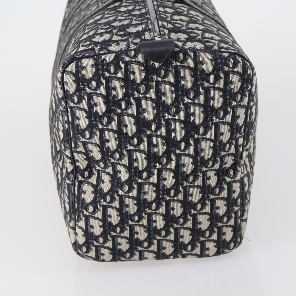 Trotter Canvas Boston Bag Navy Silver