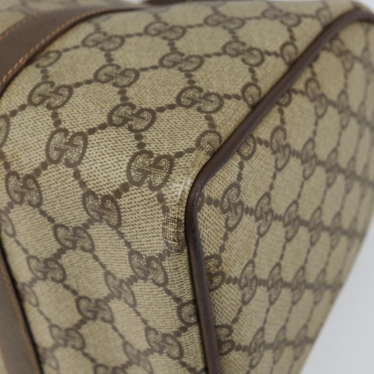 GG Supreme Web Sherry Line Boston Bag PVC Beige Gold