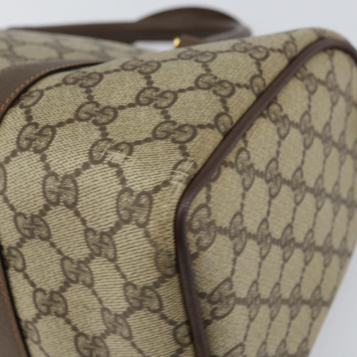 GG Supreme Web Sherry Line Boston Bag PVC Beige Gold