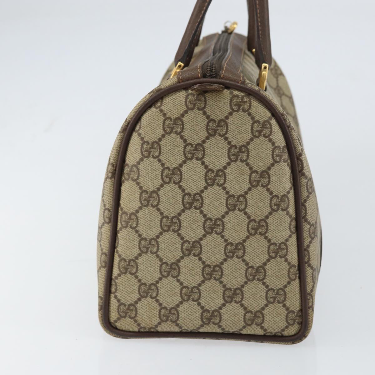 GG Supreme Web Sherry Line Boston Bag PVC Beige Gold
