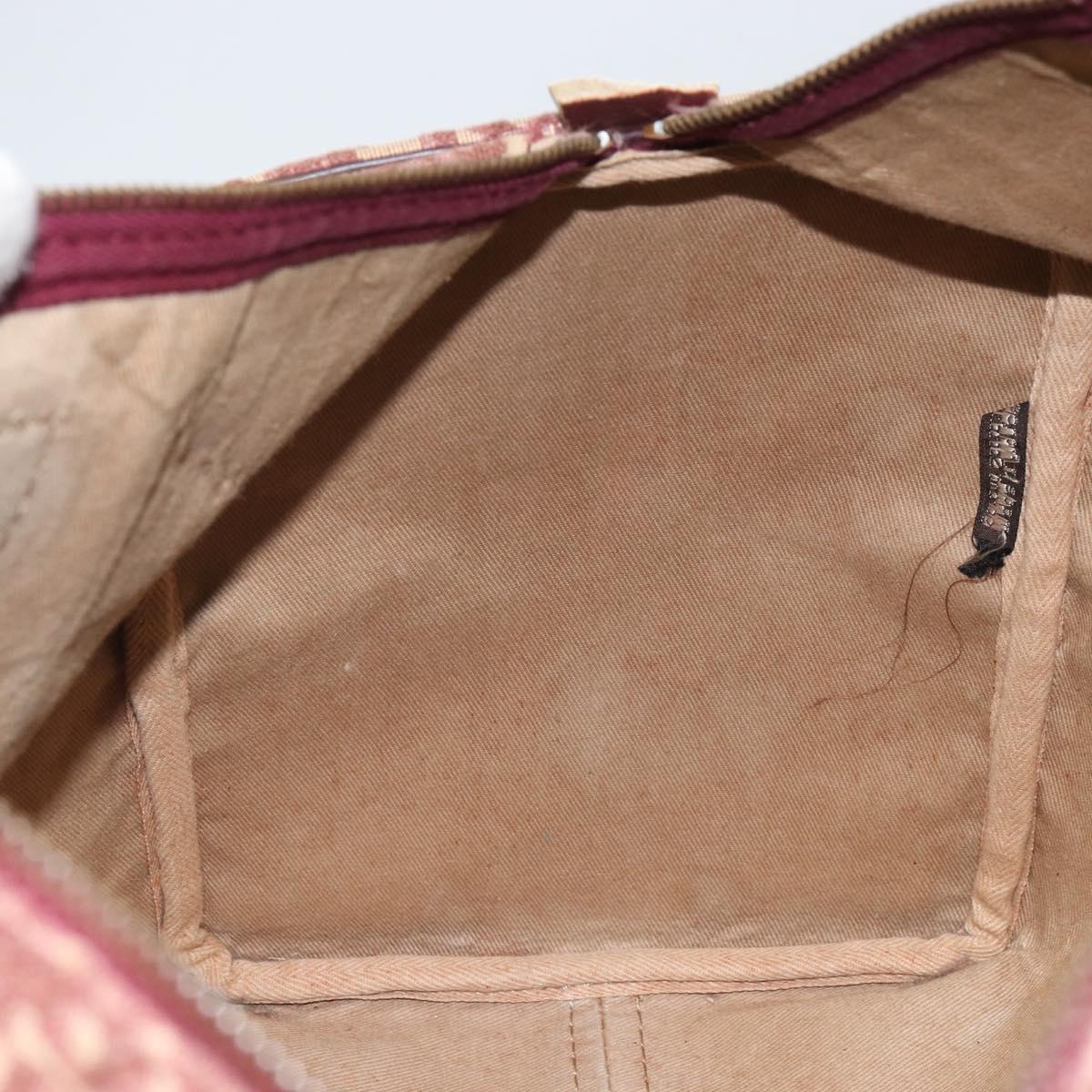 Trotter Canvas Boston Bag Red Silver