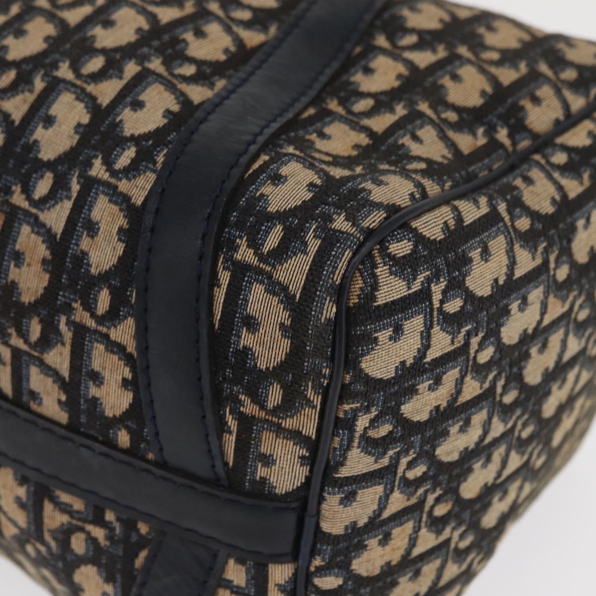 Trotter Canvas Boston Bag Navy Silver