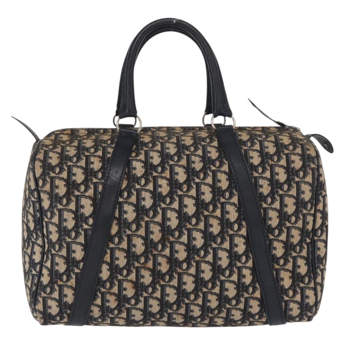 Trotter Canvas Boston Bag Navy Silver