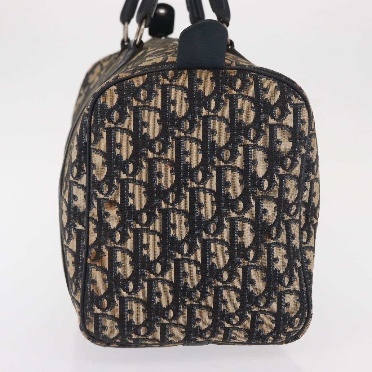 Trotter Canvas Boston Bag Navy Silver