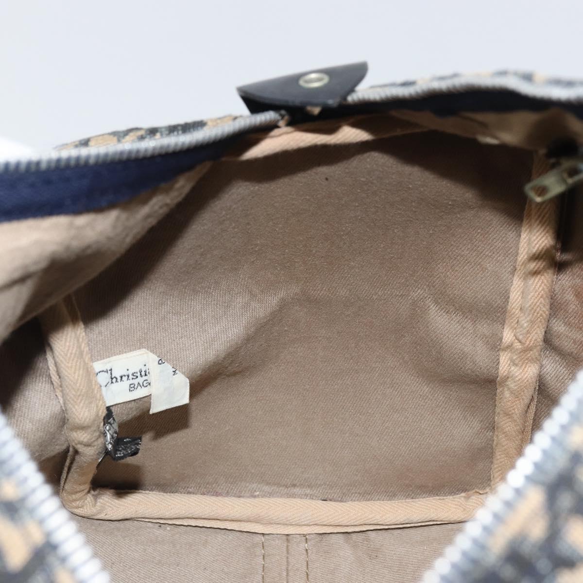 Trotter Canvas Hand Bag Navy Silver