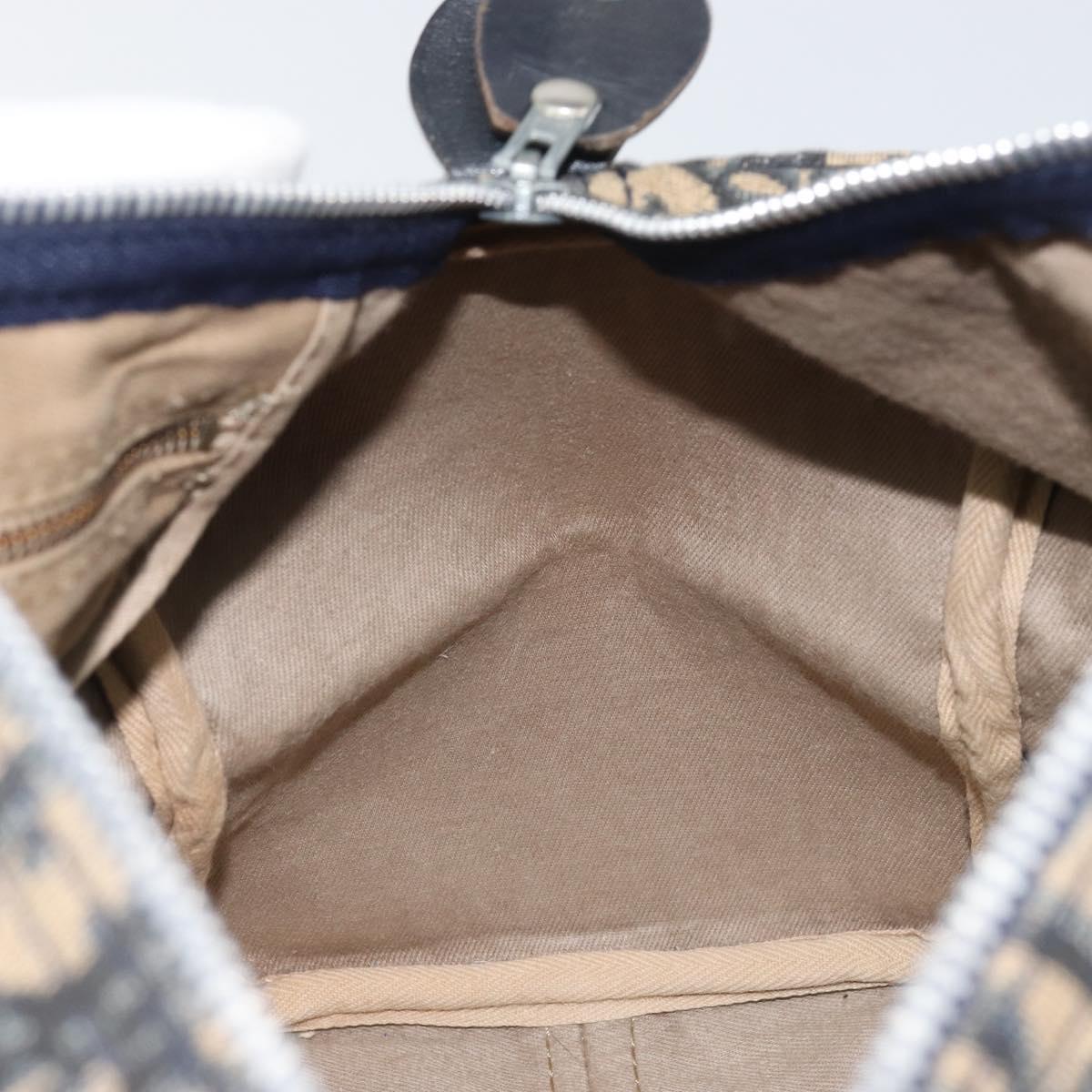 Trotter Canvas Hand Bag Navy Silver