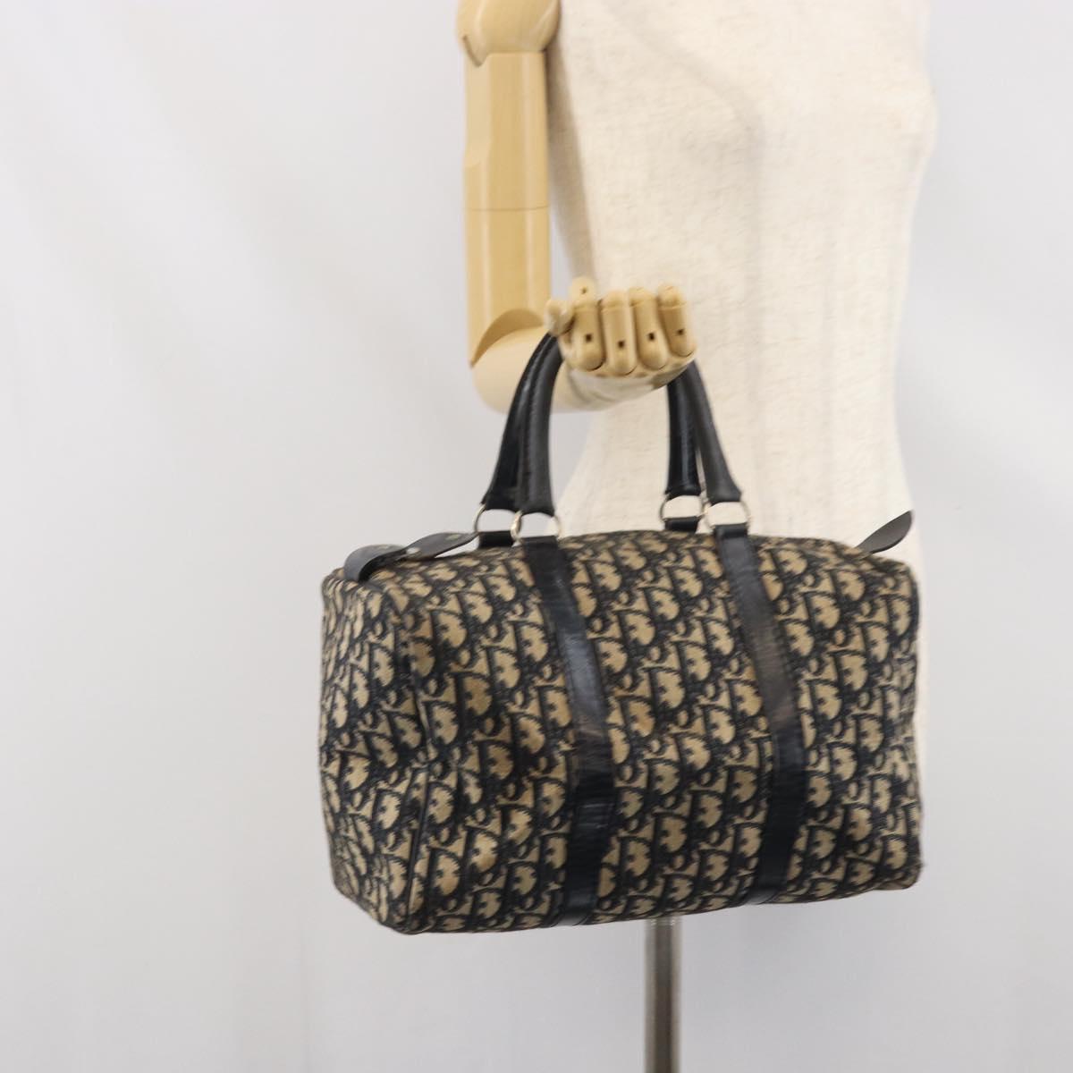 Trotter Canvas Hand Bag Navy Silver