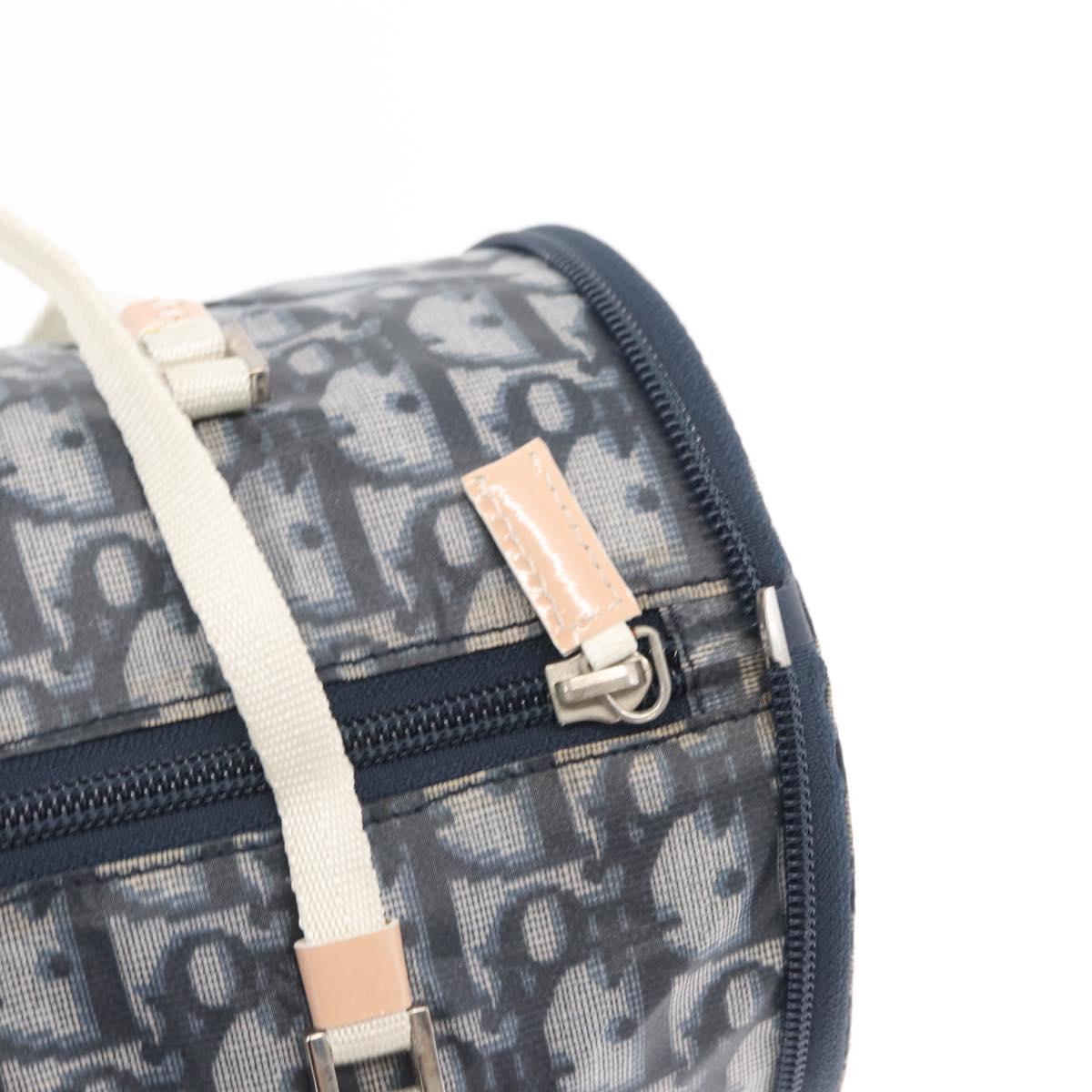 Trotter Canvas Hand Bag Navy Silver