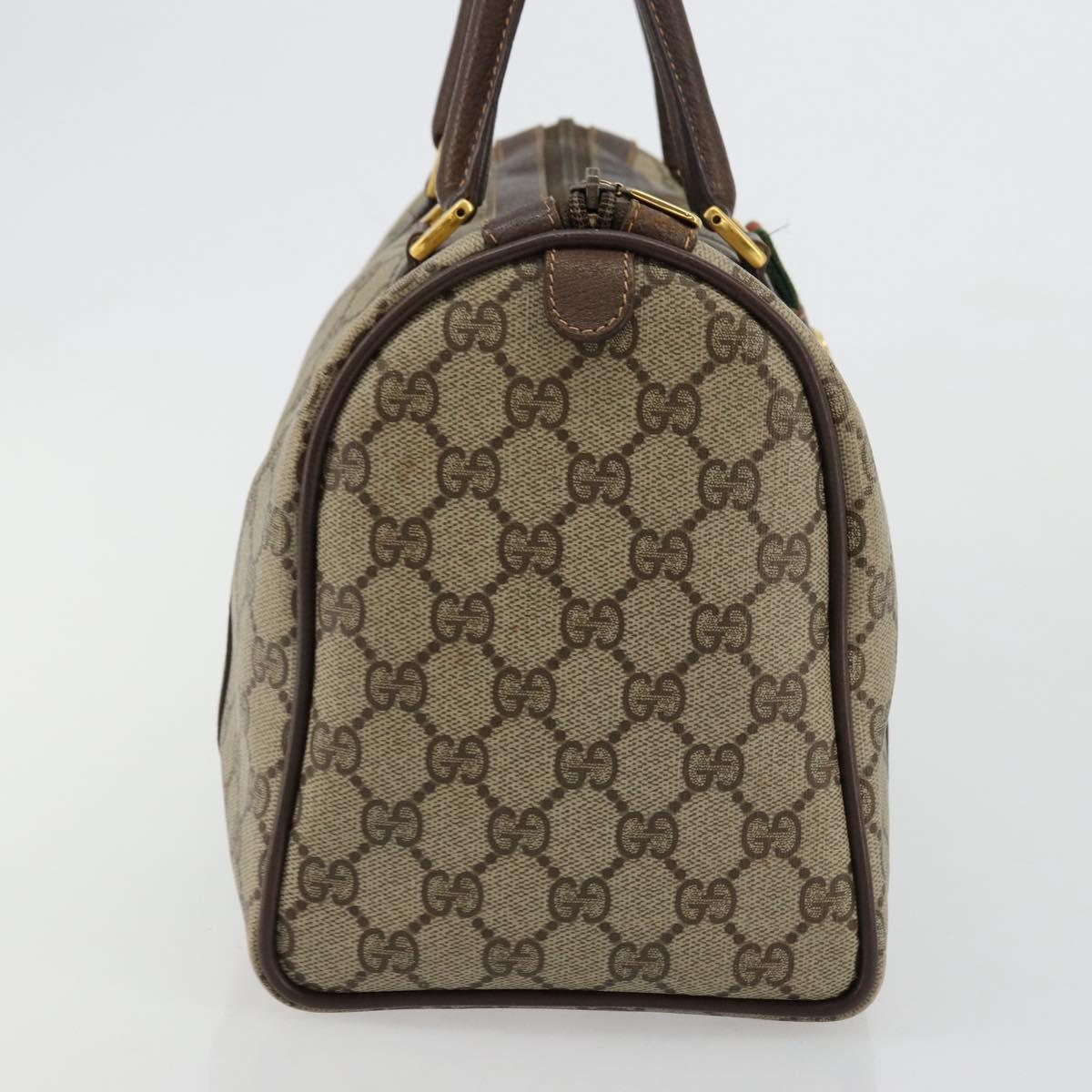 GG Supreme Web Sherry Line Hand Bag PVC Beige Gold