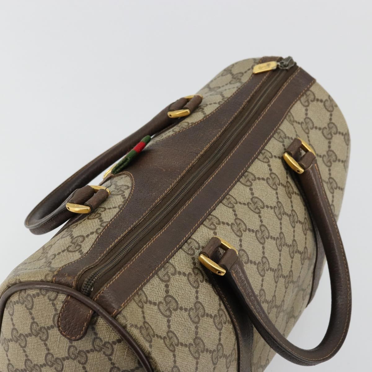 GG Supreme Web Sherry Line Hand Bag PVC Beige Gold