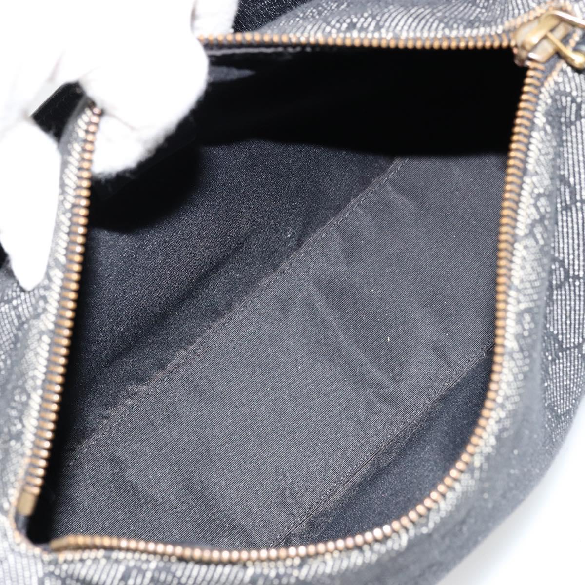 GG Canvas Shoulder Bag Black Gold