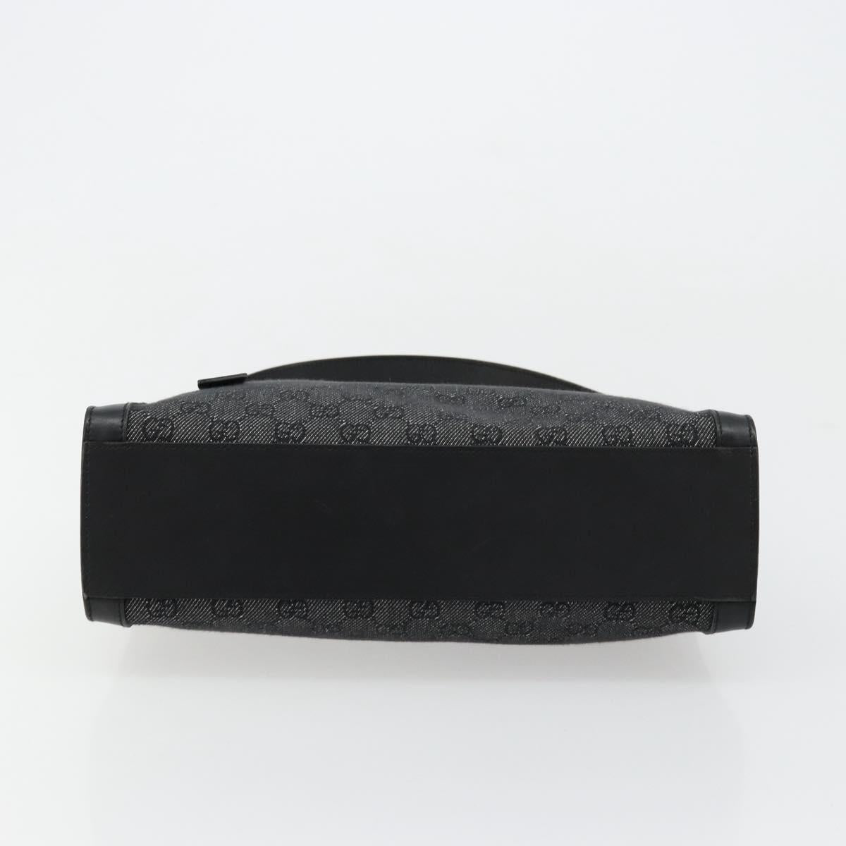 GG Canvas Shoulder Bag Black Gold