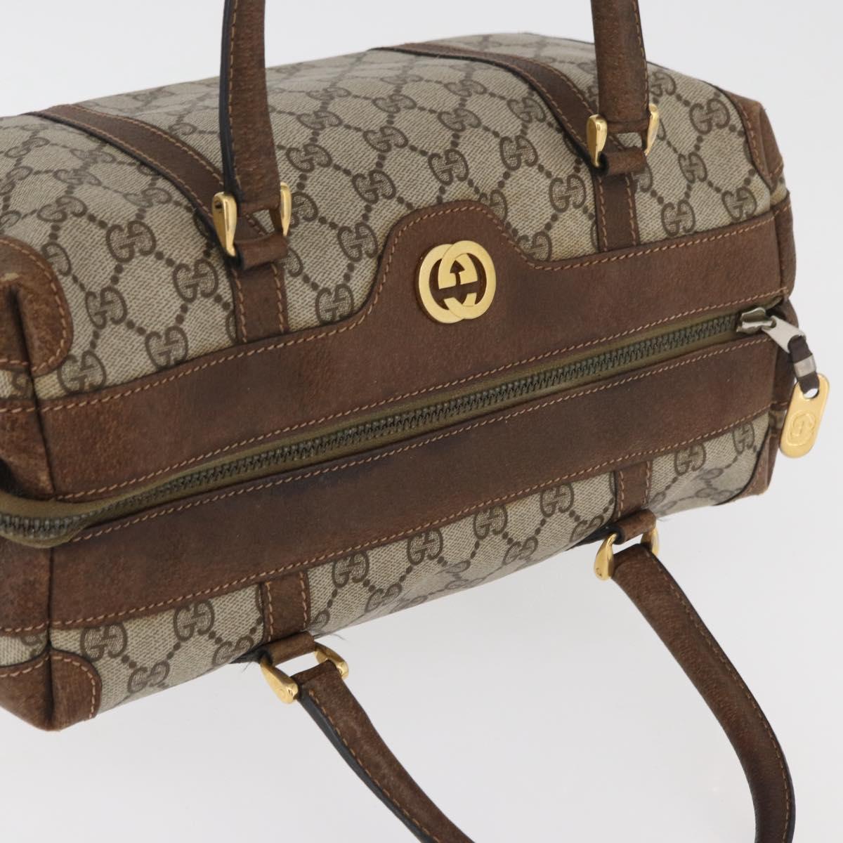 GG Supreme Boston Bag PVC Beige Gold