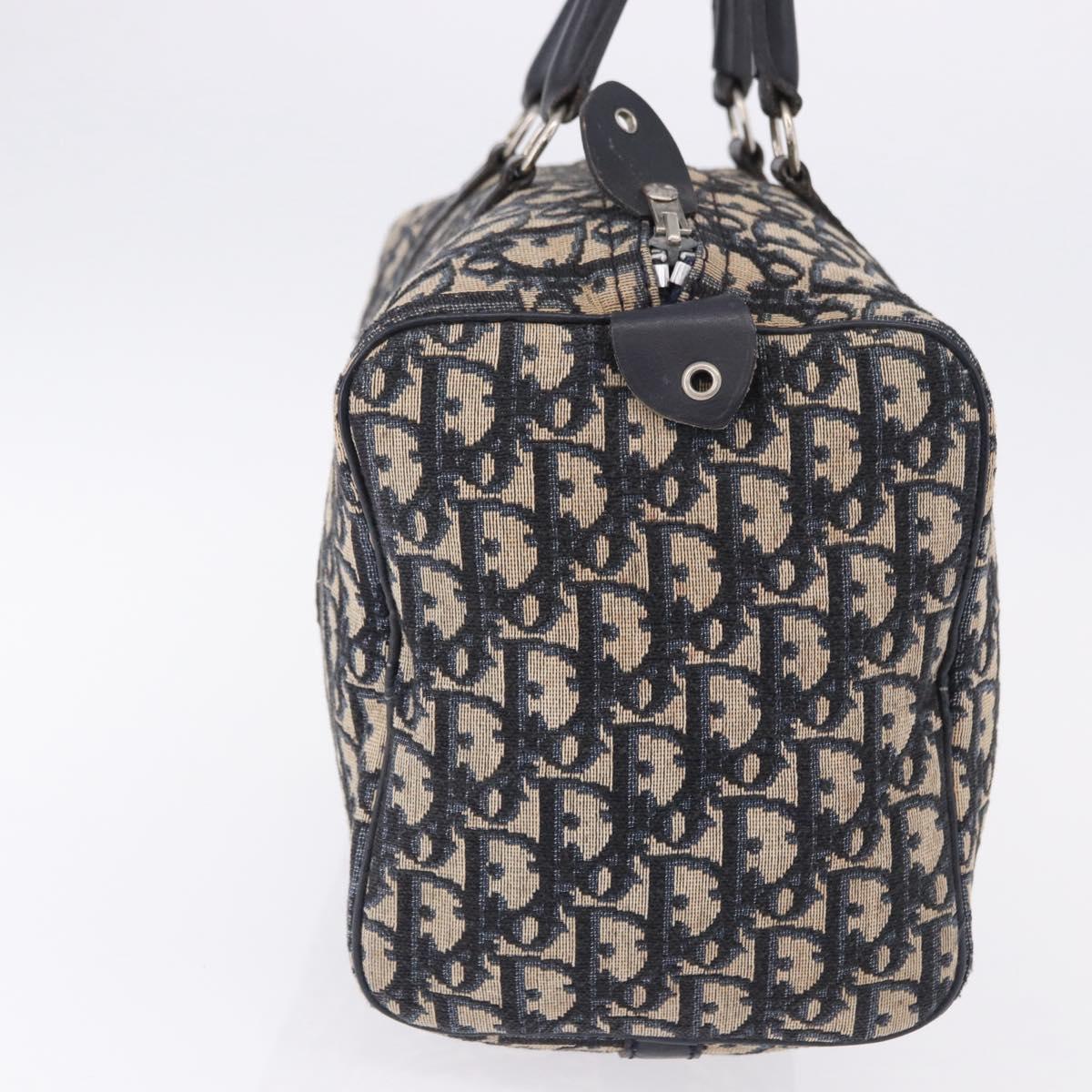 Trotter Canvas Boston Bag Navy Silver