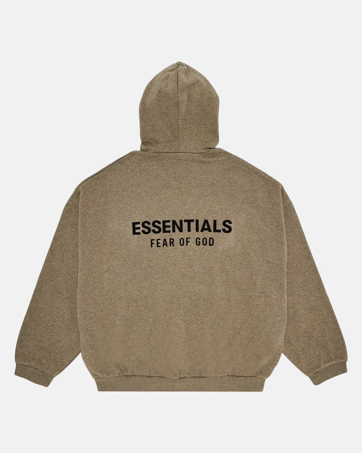 Essentials "Heather Oatmeal" applikoitu huppari (FW20)