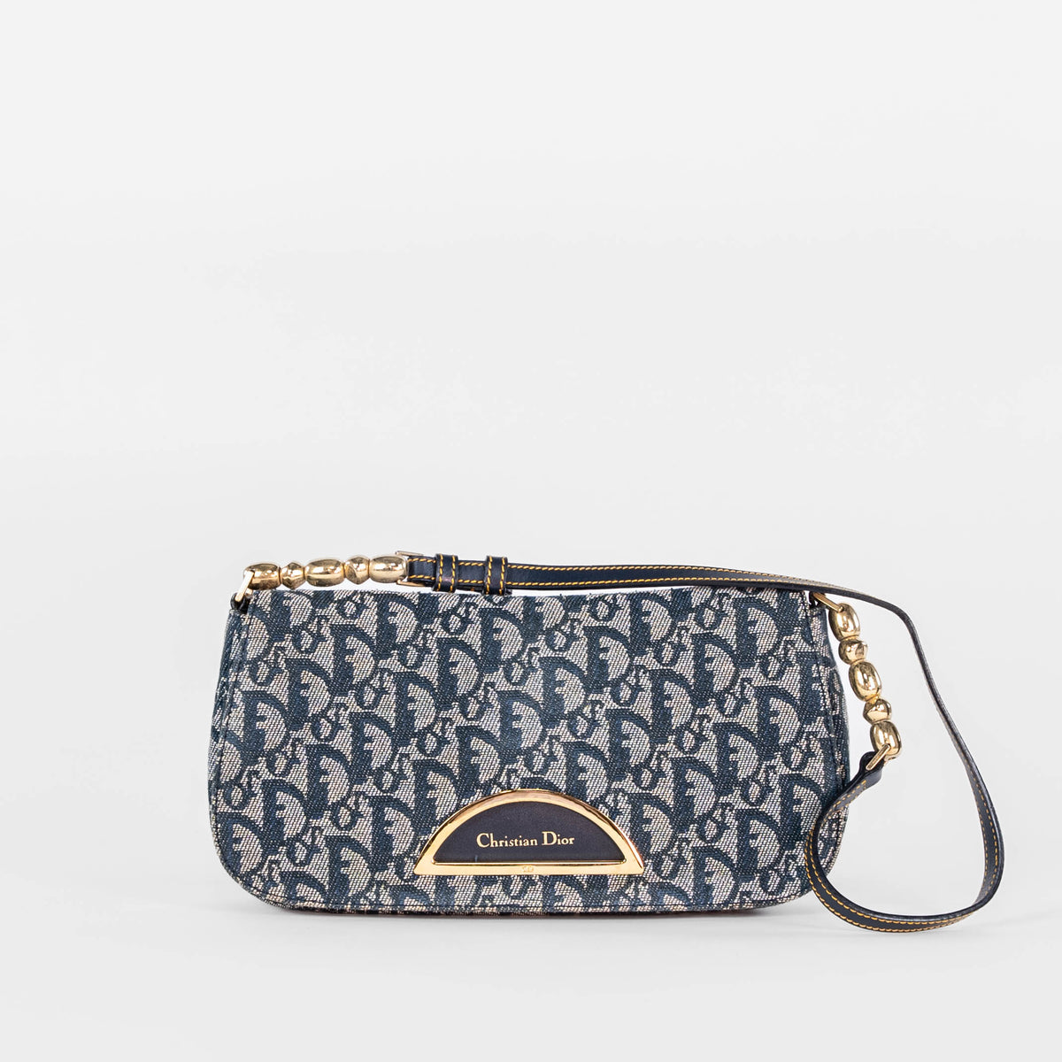 Christian Dior Trotter Canvas Maris Pearl Shoulder Bag - Merchsweden 