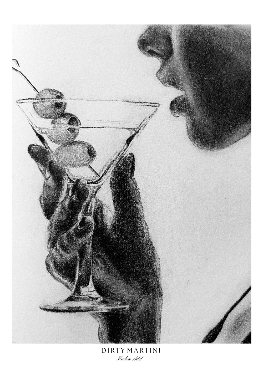 "Drinking Dirty Martini" Poster