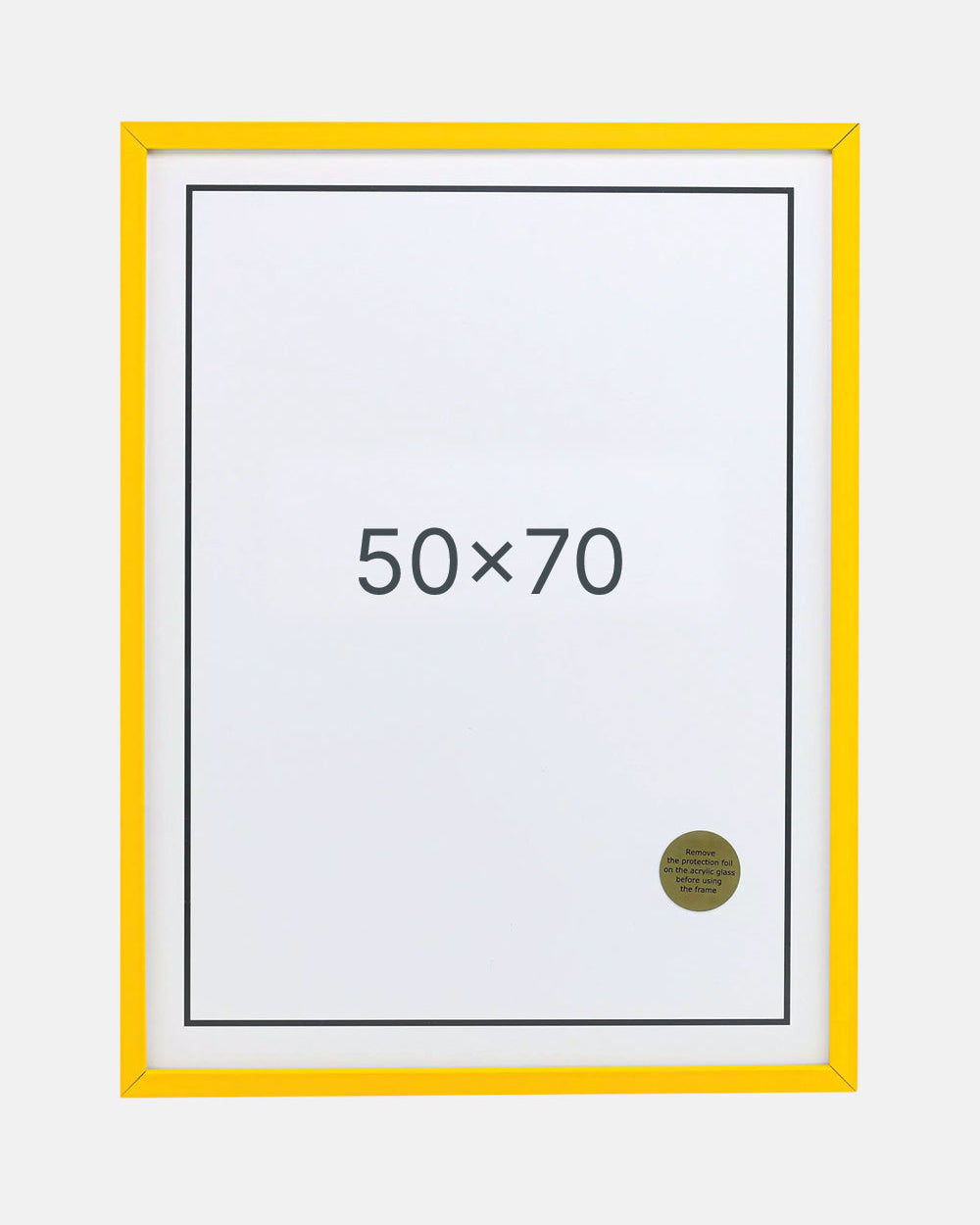 Yellow wooden frame