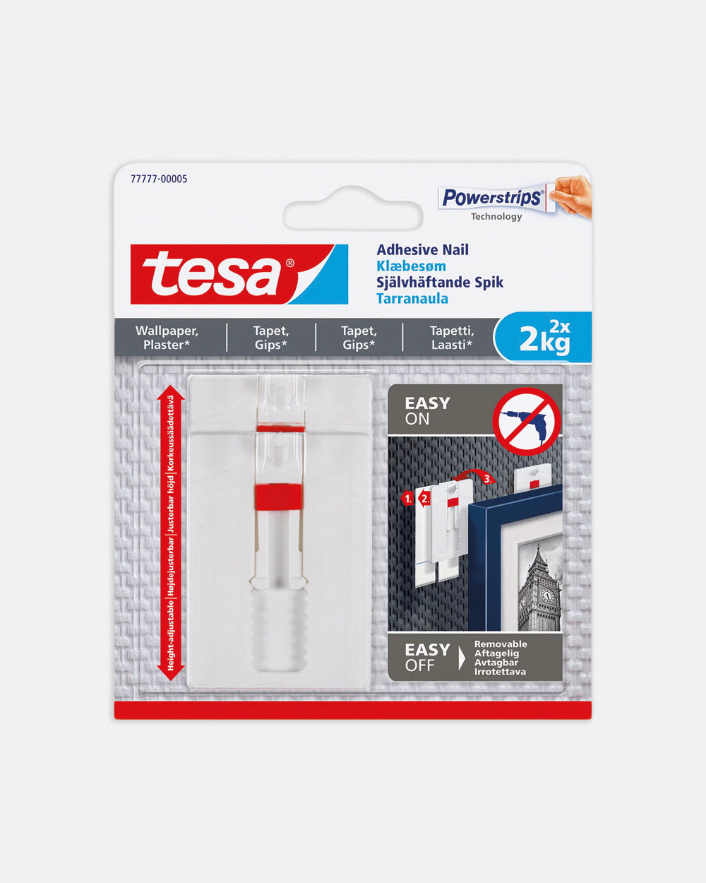 Self-adhesive Adjustable nail 2-pack
