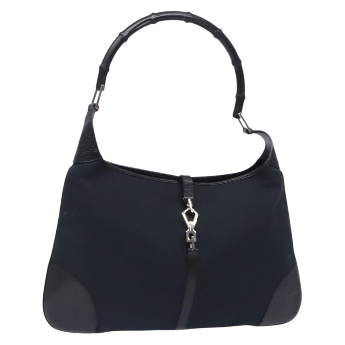 Hand Bag Bamboo Jackie Black Silver