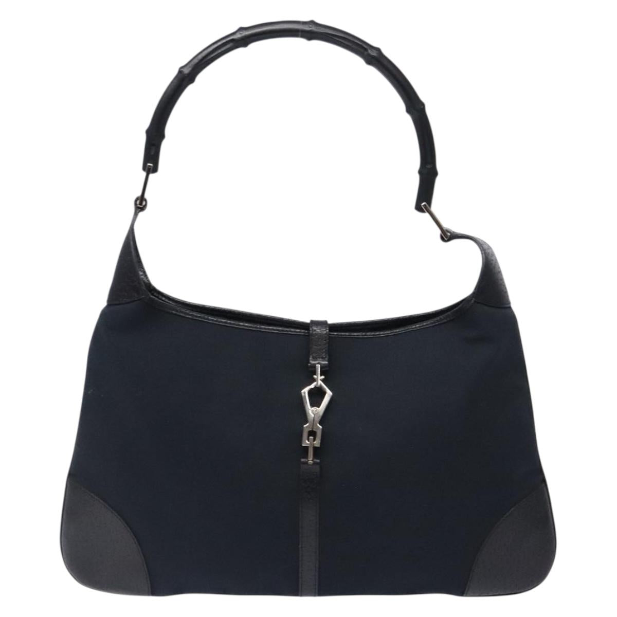 Hand Bag Bamboo Jackie Black Silver