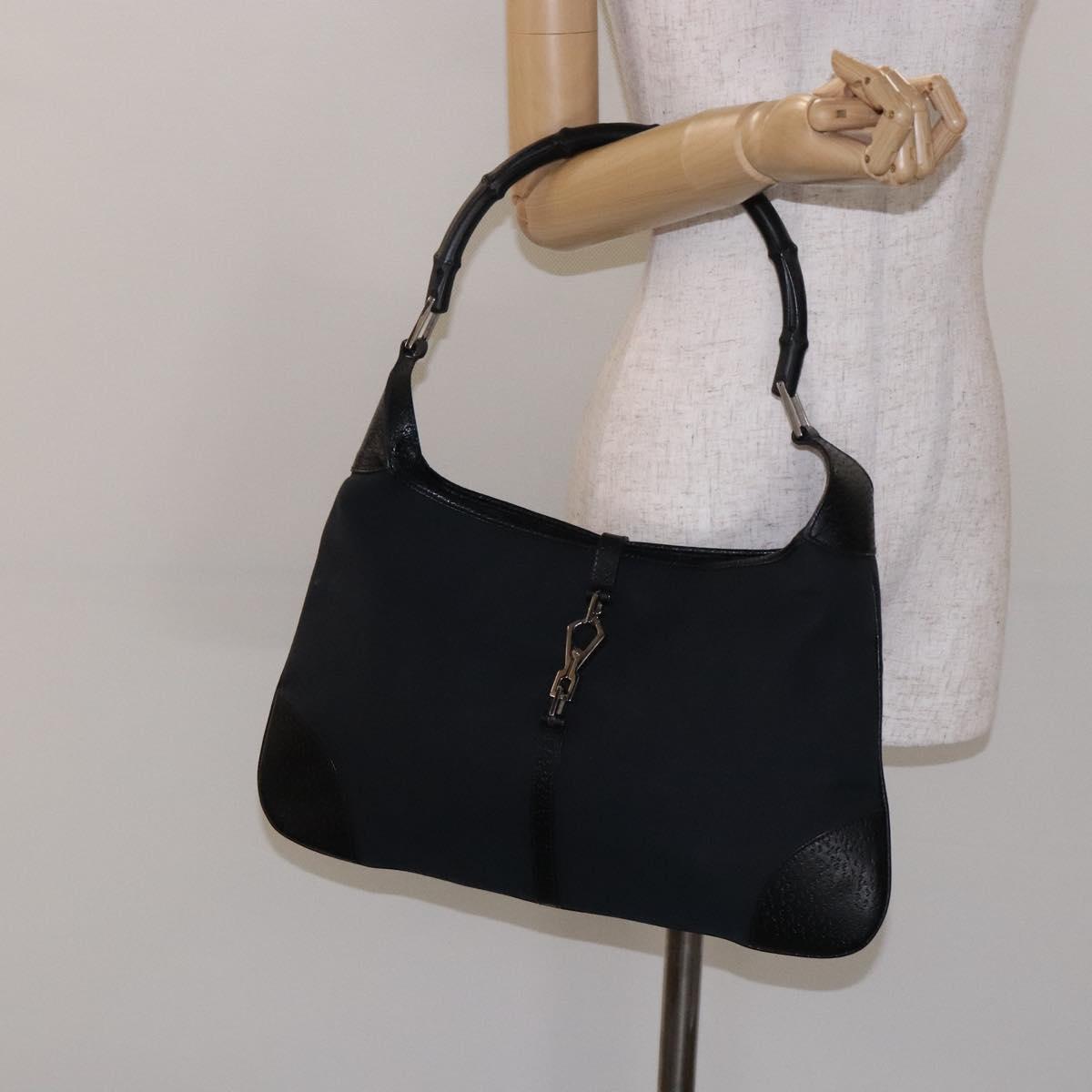 Hand Bag Bamboo Jackie Black Silver