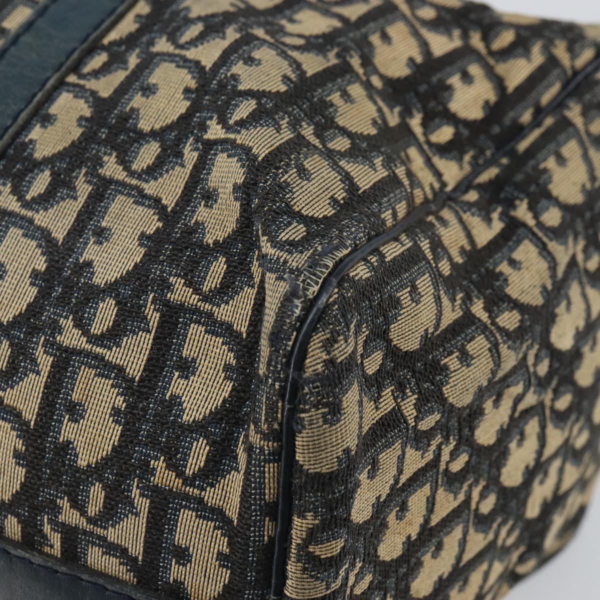 Trotter Canvas Boston Bag Navy Silver