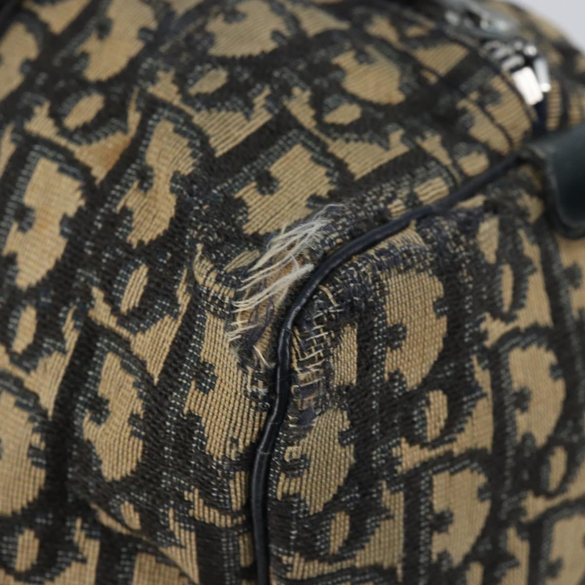 Trotter Canvas Boston Bag Navy Silver