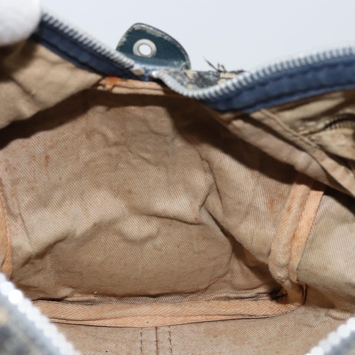 Trotter Canvas Boston Bag Navy Silver