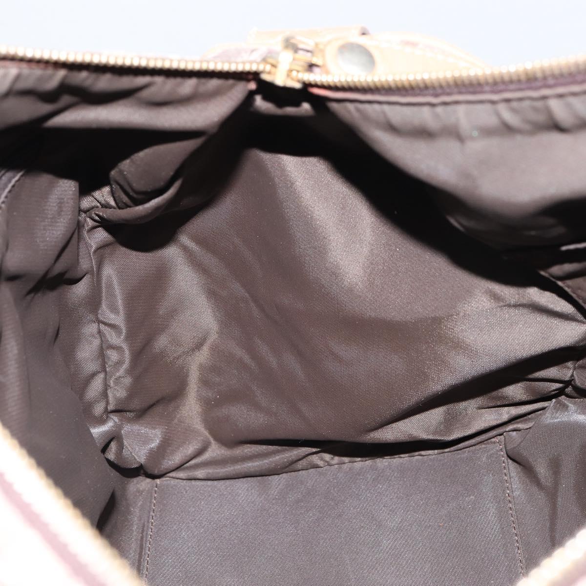 Trotter Canvas Boston Bag Brown Gold