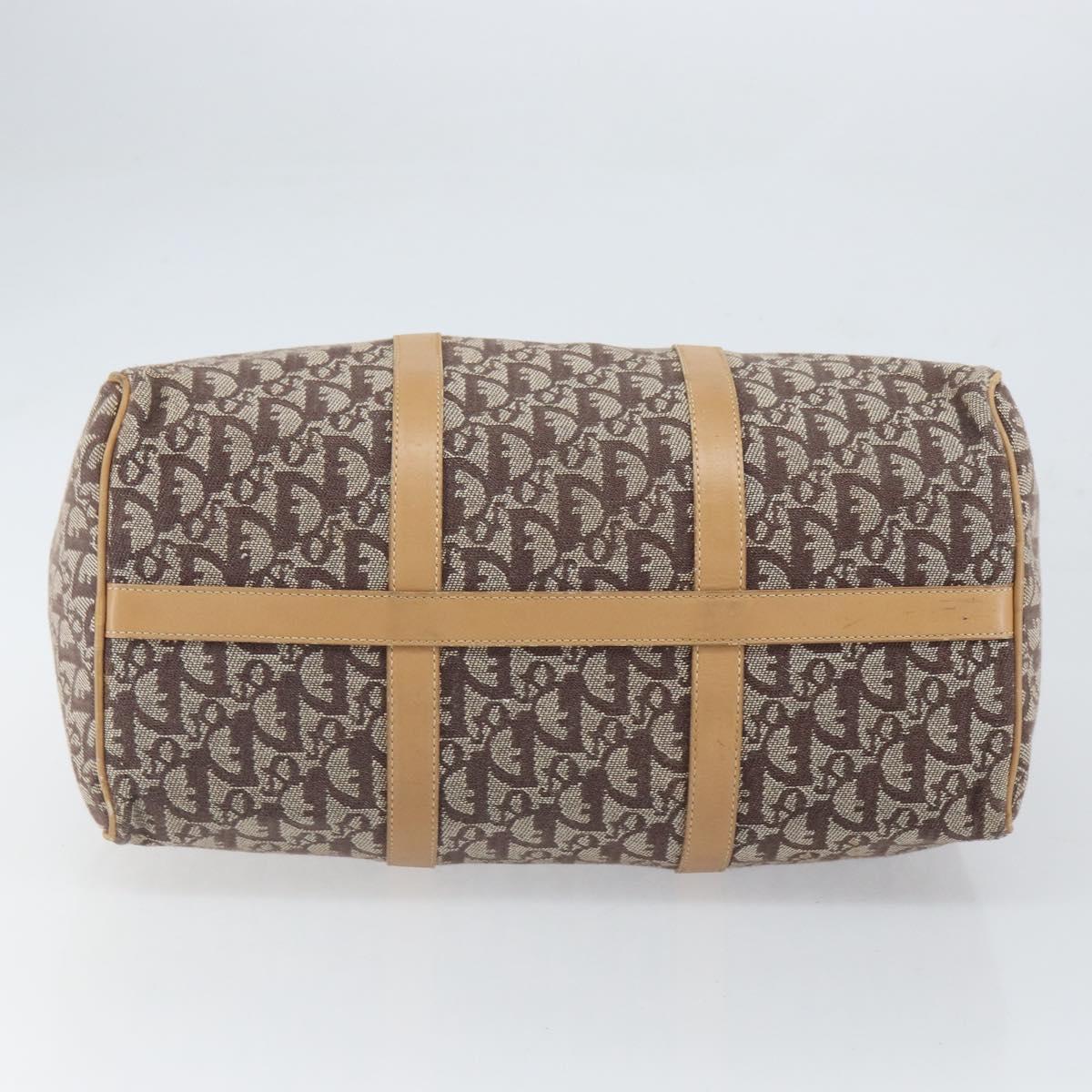 Trotter Canvas Boston Bag Brown Gold