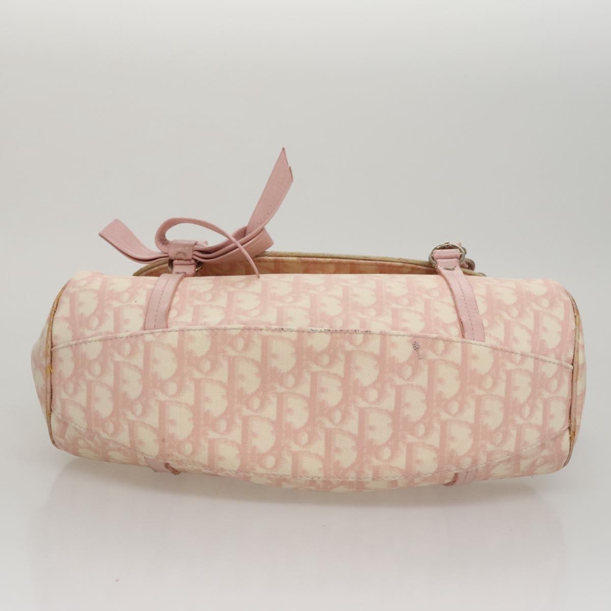 Trotter Canvas Romantic Hand Bag PVC Pink Silver