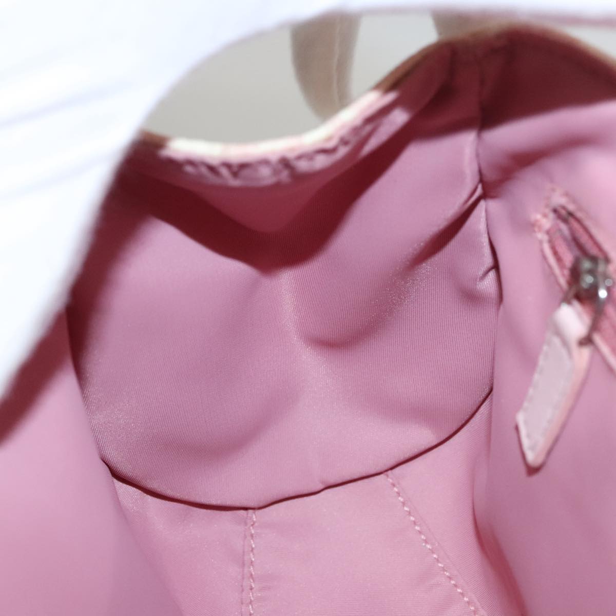 Trotter Canvas Romantic Hand Bag PVC Pink Silver