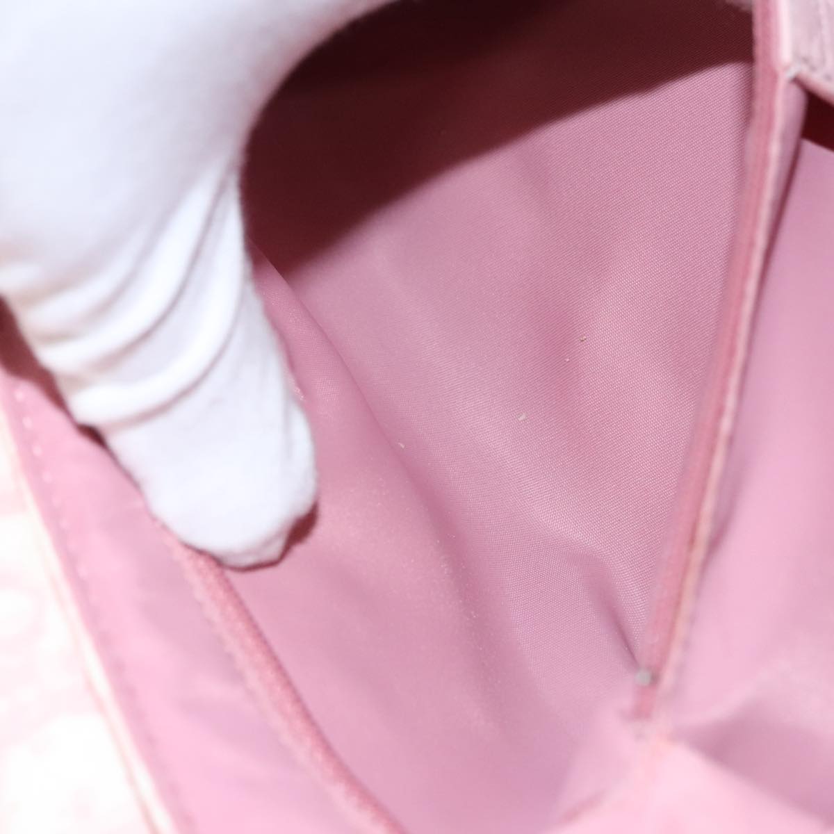 Trotter Canvas Romantic Hand Bag PVC Pink Silver