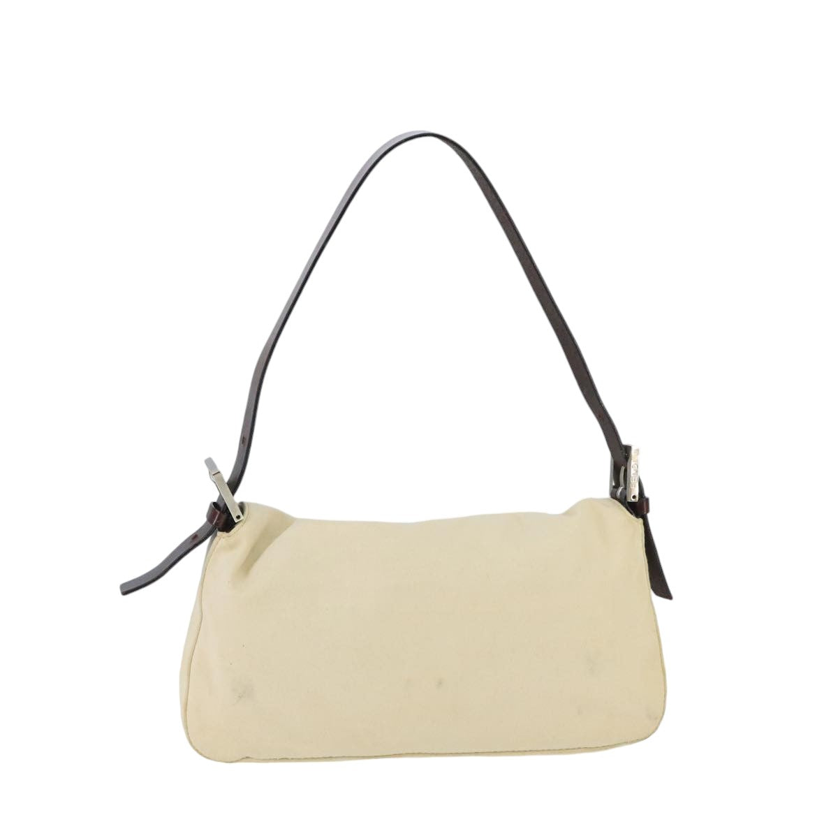 Mamma Baguette Shoulder Bag Canvas Beige Silver
