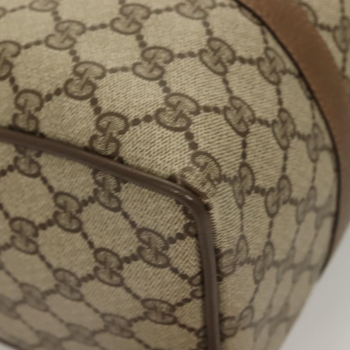GG Supreme Web Sherry Line Hand Bag PVC Beige Gold