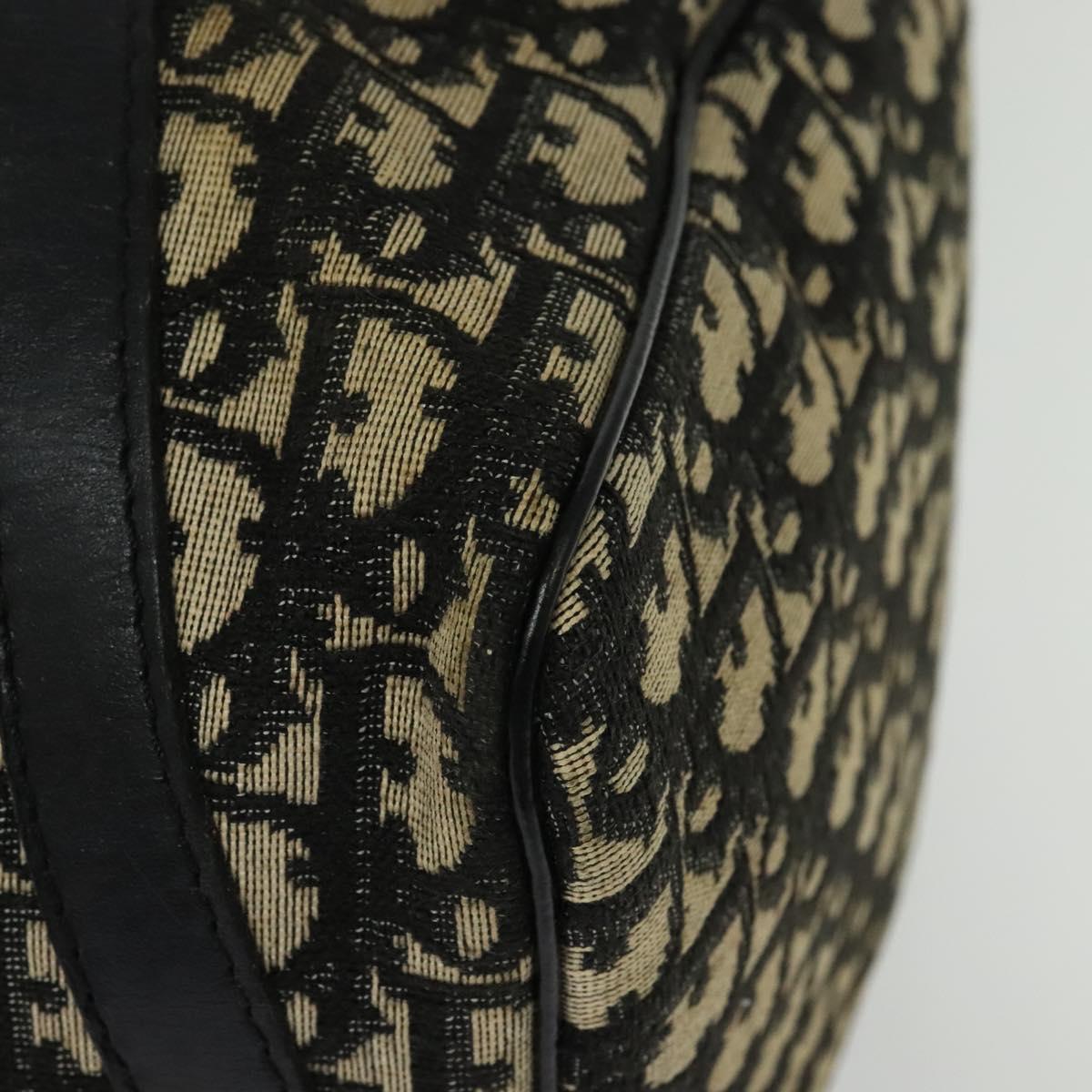 Christian Dior Christian Dior Trotter Canvas Boston Bag Black Gold