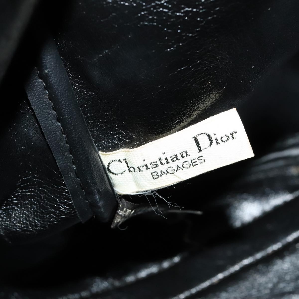 Christian Dior Christian Dior Trotter Canvas Boston Bag Black Gold