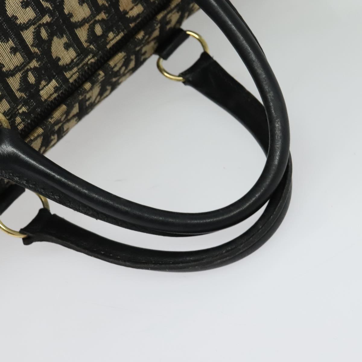 Christian Dior Christian Dior Trotter Canvas Boston Bag Black Gold